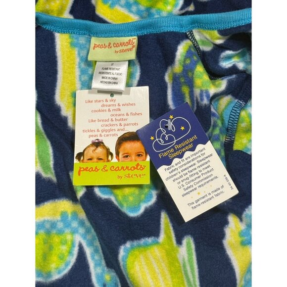NWT Peas & Carrots by Steve Footie Sleepwear with Turtles and Dinosaurs Sz 3T - Picture 6 of 7